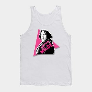 Oscar Wilde - Born To Be Wilde - Retro Typographic / Graphic Design Tank Top